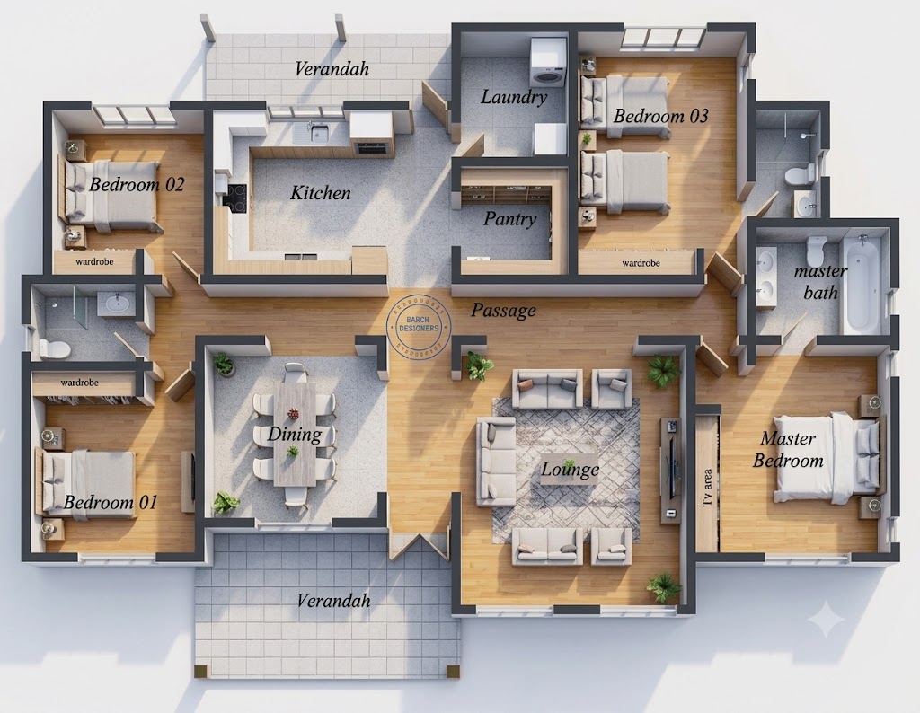 4 Bedroom Floor plan