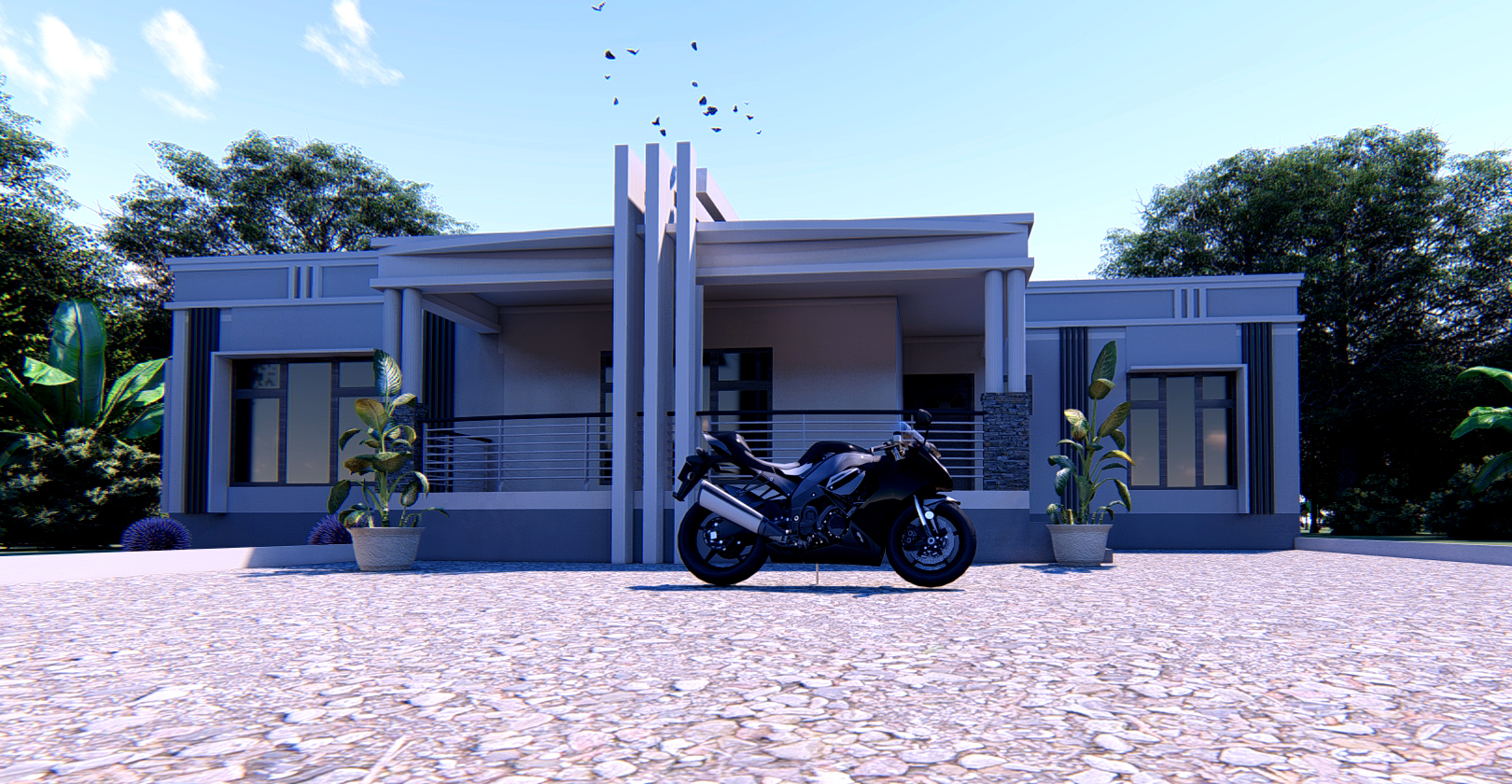 3 Bedroom Bungalow House Plan – Functional Single-Level Design