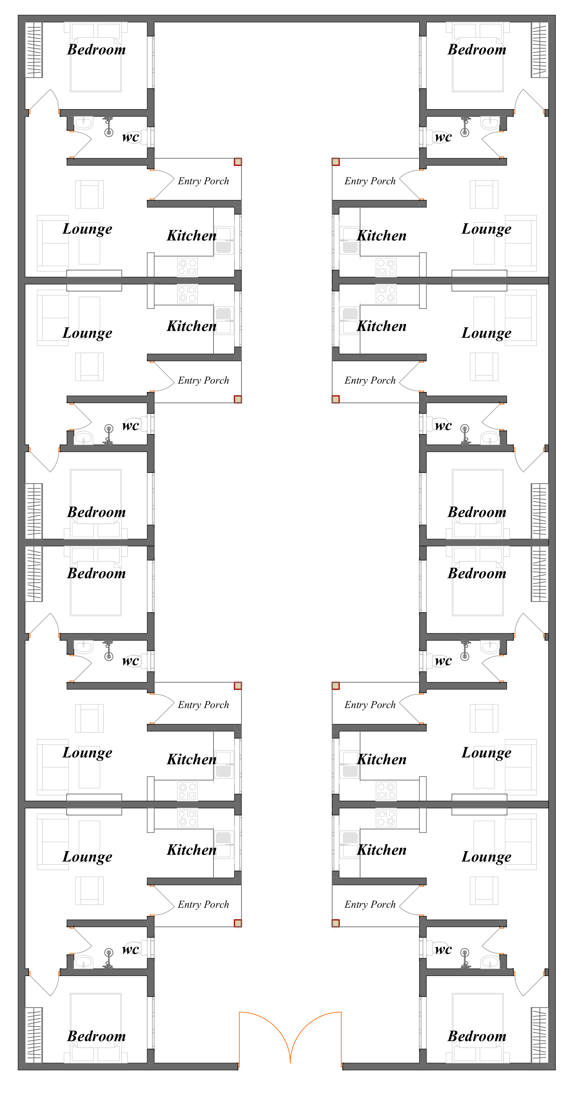1 Bedroom Units on a 50 x100 Plot