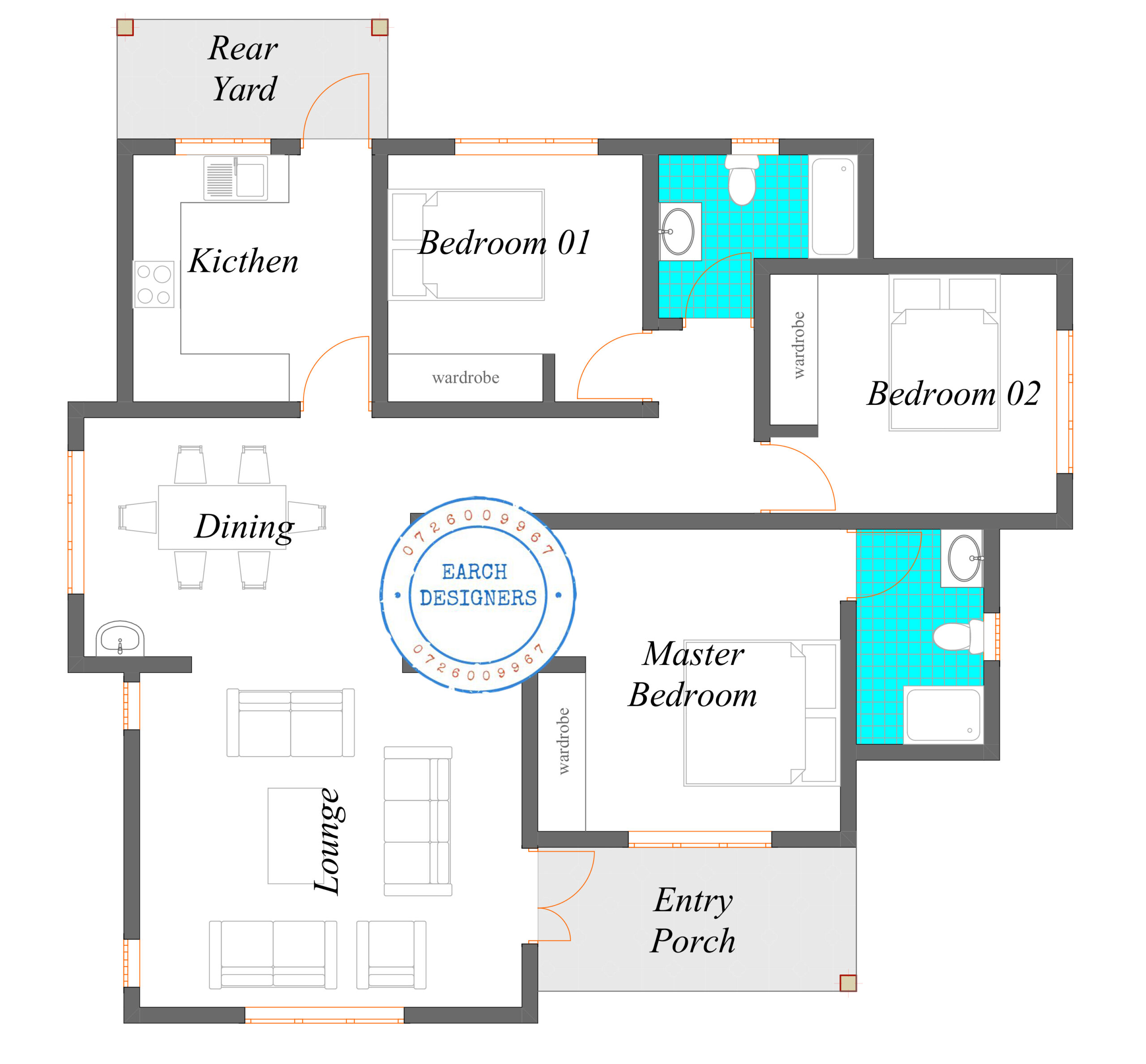 low cost 3 bedroom bungalow