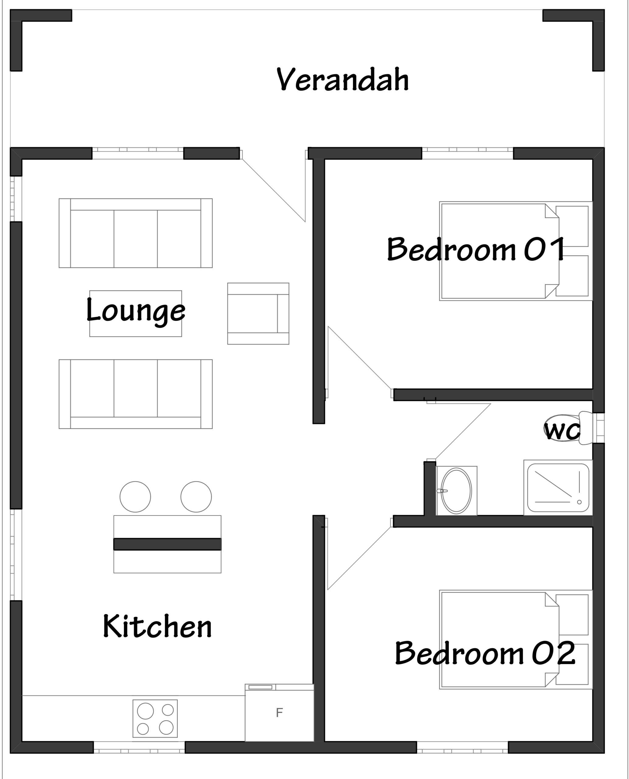 2 Bedroom Bungalow