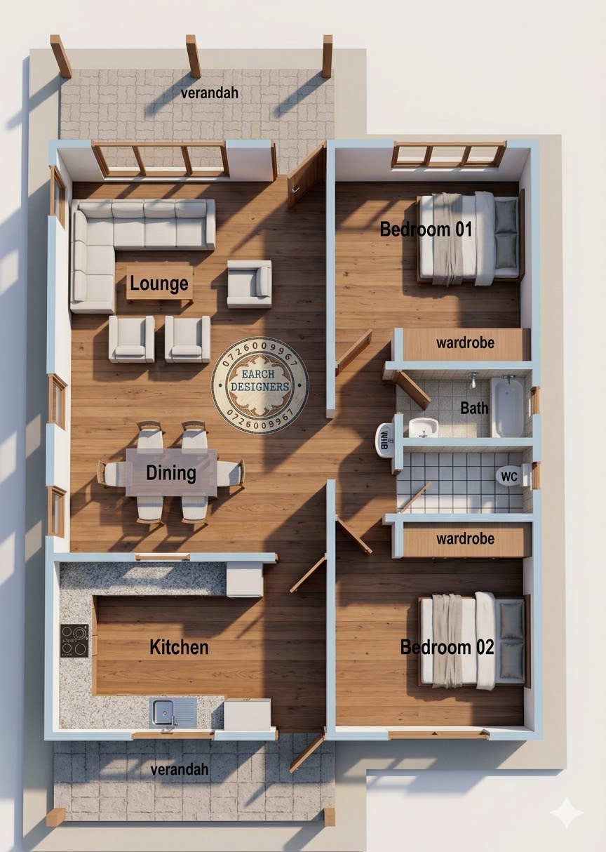 2 Bedroom Bungalow