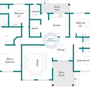 4 bedroom Bungalow (plan with measurement)