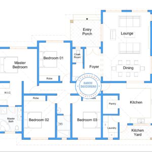 4 bedroom Bungalow (plan with measurement)