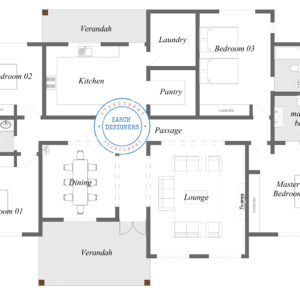 4 bedroom Bungalow (plan with measurement)
